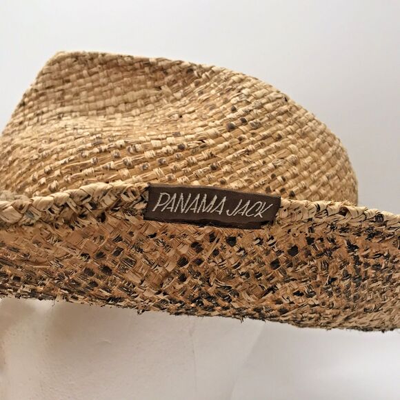 Panama Jack Woven Straw Cowboy Hat Adult Unisex OSFM Braided Twine Band Packable - Picture 8 of 13